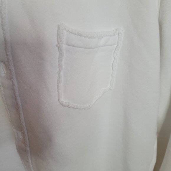 Frank & Eileen - Eileen Sweatshirt Button- Up in White - Picture 6 of 12